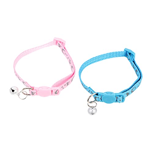 COLLBATH 2st Halsband Krawattenkragen Verstellbare Welpenhalsbänder Für Streu Katzen-dekor Fliege Für Katzen Hijab-schal Hund Junge Kätzchen Katzenglocke Nylon Abnehmbar von COLLBATH