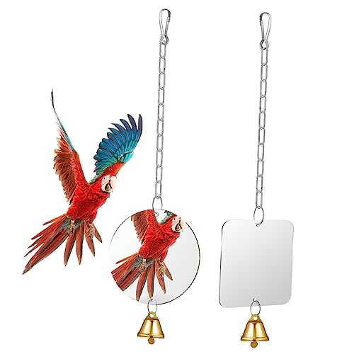 COLLBATH Papagei Spiegel für Käfig Vogel Spiegel Spielzeug Glocke Spiegel für Sittich Nymphensittich Finken COLLBATH Papagei Spiegel für Käfig Vogel Spiegel Spielzeug Glocke Spiegel für Sittich Nymphensittich Finken von COLLBATH