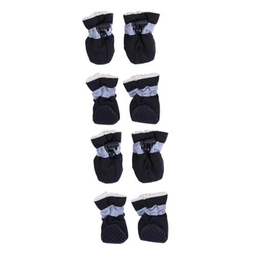 COLLBATH 2 Stück Hundeschuhe Für Bis Große Hunde Warm Und Leicht Anzuziehen Gummiband Größe 5 Schwarz COLLBATH 2 Stück Hundeschuhe Für Bis Große Hunde Warm Und Leicht Anzuziehen Gummiband Größe 5 Schwarz von COLLBATH