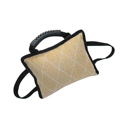 COLLBATH 3 Beißkissen Jute Hundebisskissen Kauen Zum Beißen Von Hunden Welpenspielzeug Pads Seilhunde Welpentraining Interaktives Spiel Trainingskissen Hundeschleppzeug Beißhülse von COLLBATH