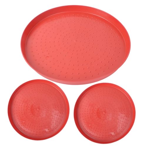 COLLBATH 3 Stück Hähnchen-starterplatte Futternapf Für Küken Wiederverwendbare Futterschale Für Hühner Futterspender Für Küken Aus Kunststoff Futterteller Für Küken Hühnerfutter Rot Plastik COLLBATH 3 Stück Hähnchen-starterplatte Futternapf Für Küken Wiederverwendbare Futterschale Für Hühner Futterspender Für Küken Aus Kunststoff Futterteller Für Küken Hühnerfutter Rot Plastik von COLLBATH