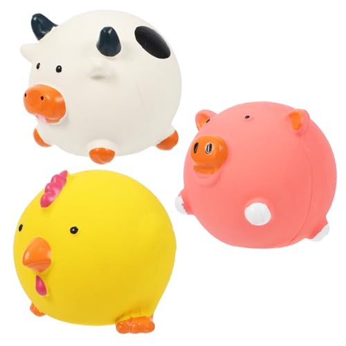 COLLBATH 3 Stücke Latex Quietschende Hund Spielzeug Set Interaktive Welpen Zahnen Spielzeug Für von COLLBATH