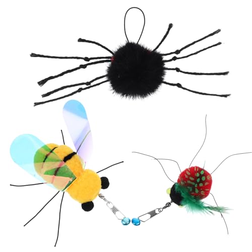 COLLBATH 3 Stück Katzenangel Nachfüllpack Teiliges mit Plüsch Insekten für Interaktive Spielstunden für Wohnungskatzen Fördert Natürliche Interaktion COLLBATH 3 Stück Katzenangel Nachfüllpack Teiliges mit Plüsch Insekten für Interaktive Spielstunden für Wohnungskatzen Fördert Natürliche Interaktion von COLLBATH