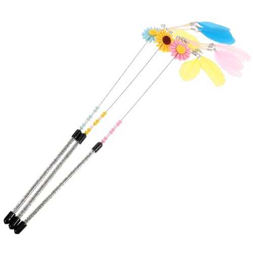 COLLBATH 3 Stück Katzenangel Spielzeugset Teilig mit Sonnenblumen Interaktives Flirtspielzeug für Katzen Fördert Bewegung und Stress Farbenfroh Gelb Blau COLLBATH 3 Stück Katzenangel Spielzeugset Teilig mit Sonnenblumen Interaktives Flirtspielzeug für Katzen Fördert Bewegung und Stress Farbenfroh Gelb Blau von COLLBATH