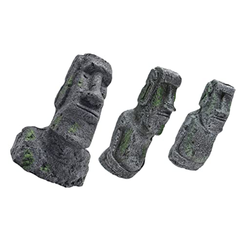 COLLBATH 3 Stück Moai Statuen für Aquarien Dekorative Figuren für Fischbecken für Süßwasser und Terrarien Realistisch und Lebensecht Geeignet für Jedes Aquarium COLLBATH 3 Stück Moai Statuen für Aquarien Dekorative Figuren für Fischbecken für Süßwasser und Terrarien Realistisch und Lebensecht Geeignet für Jedes Aquarium von COLLBATH