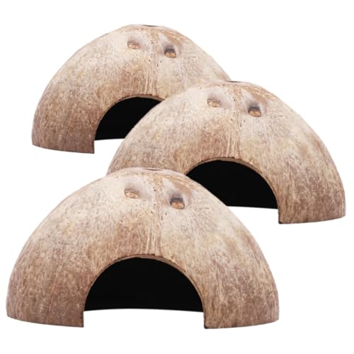COLLBATH 3stücke Hamster Versteck Kokosnussschale Höhle Haushalt Dekoration Hamsterbedarf Rattenspielzeug COLLBATH 3stücke Hamster Versteck Kokosnussschale Höhle Haushalt Dekoration Hamsterbedarf Rattenspielzeug von COLLBATH