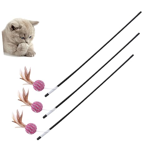 COLLBATH 3 Stück Teiliges Katzen Katzenangel mit Federn Interaktives Kauspielzeug für Katzen und Kätzchen Zufällige Zufällige Farbe COLLBATH 3 Stück Teiliges Katzen Katzenangel mit Federn Interaktives Kauspielzeug für Katzen und Kätzchen Zufällige Zufällige Farbe von COLLBATH