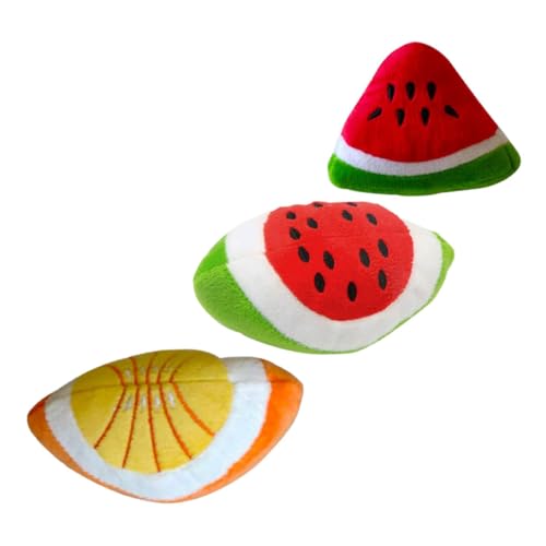 COLLBATH 3 Stück Teiliges Plüschspielzeug für Interaktive Quietsch Obstspielzeuge Wassermelone Melone für Kau und Spielspaß für Welpen und Kleine Langlebig und Beißfest COLLBATH 3 Stück Teiliges Plüschspielzeug für Interaktive Quietsch Obstspielzeuge Wassermelone Melone für Kau und Spielspaß für Welpen und Kleine Langlebig und Beißfest von COLLBATH