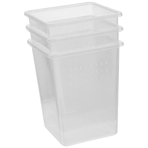 COLLBATH 3-Teilige Boxen Terrarium für Reptilien Vogelspinnengehege Futtergehege Zubehör für Reptilien Bausatz insektenbox Insekten Box praktische Gehäuse kleine Futtertonnen Plastik von COLLBATH