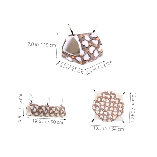 COLLBATH 3 Teiliges Kleintier-hängematten- Weiches Isoliertes Kuschelnest für Hamster Chinchillas Ratten und Frettchen Waschbar Kompatibel für Käfige und Kleine Haustiere von COLLBATH