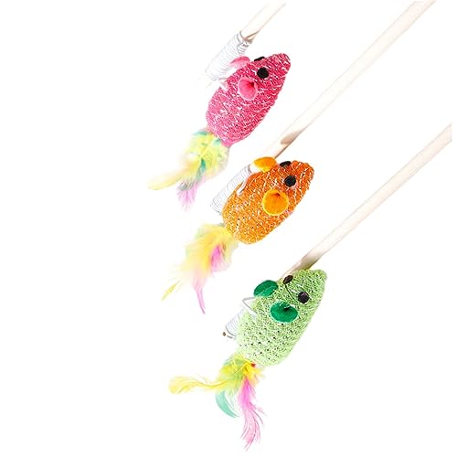 COLLBATH 3St Katzenspielzeug Mäuse Katzen Haustier Katzen cat Toys wischtelgeschenk für Katzen spielsachen für Katzen Feder Teaser Zauberstab Katzen-Teaser Bambus COLLBATH 3St Katzenspielzeug Mäuse Katzen Haustier Katzen cat Toys wischtelgeschenk für Katzen spielsachen für Katzen Feder Teaser Zauberstab Katzen-Teaser Bambus von COLLBATH