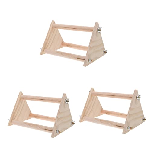 COLLBATH Küken Sitzstange 3st Küken Stehen Kücken Aufzucht Vogelspielzeug Holzständer Für Haustiere Huhn Spielzeug Vogel Spielstand Haustierkäfigständer Schaukel Vogel Stehen Henne Hahnständer Hölzern von COLLBATH