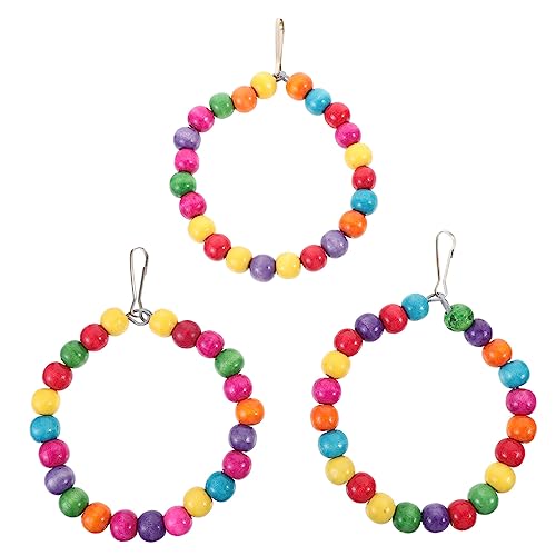COLLBATH Papagei Spielzeug für Käfig 3 stücke Set Hängen Vogel Spielzeug Bunte Holz Perlen Vogel Versorgung für Sittiche COLLBATH Papagei Spielzeug für Käfig 3 stücke Set Hängen Vogel Spielzeug Bunte Holz Perlen Vogel Versorgung für Sittiche von COLLBATH