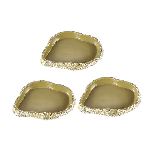 COLLBATH 3stücke Reptilien Futter Und Wasserschalen Aus Harz Dekorative Terrarium Schalen Für Schildkröten Eidechsen Und Andere Kleine Reptilien Sicher Und Langlebig COLLBATH 3stücke Reptilien Futter Und Wasserschalen Aus Harz Dekorative Terrarium Schalen Für Schildkröten Eidechsen Und Andere Kleine Reptilien Sicher Und Langlebig von COLLBATH