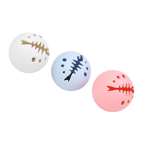 COLLBATH 3St klingelspielzeug für Haustiere Federball Leuchtend beleuchtete Kugeln cat Toy Catnip Kätzchen Automatisches Katzenspielzeug Pet-Ball- Katze Glocke von COLLBATH