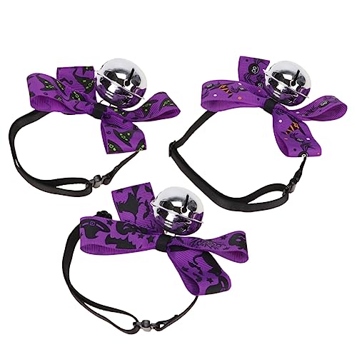 COLLBATH 3 stücke Halloween Haustier Halsband Katze Hund Fliege Kragen Glocke Kragen für Halloween Party Outfit von COLLBATH