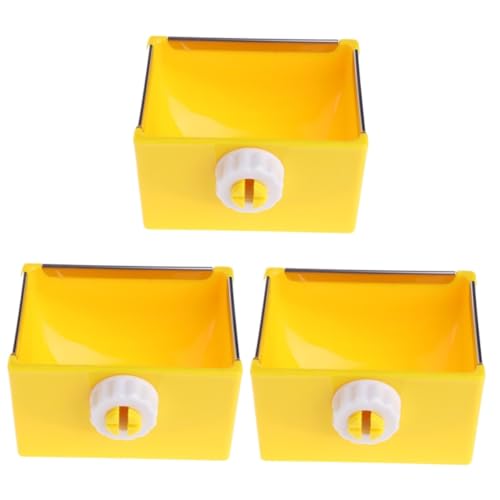 COLLBATH 3st Kaninchen Quadratische Schüssel Hund Futterspender Für Wasser Kaninchenwassernapf Für Käfig Hängender Futterwassernapf Schüsseln Für Haustierkäfige Futternapf Yellow COLLBATH 3st Kaninchen Quadratische Schüssel Hund Futterspender Für Wasser Kaninchenwassernapf Für Käfig Hängender Futterwassernapf Schüsseln Für Haustierkäfige Futternapf Yellow von COLLBATH