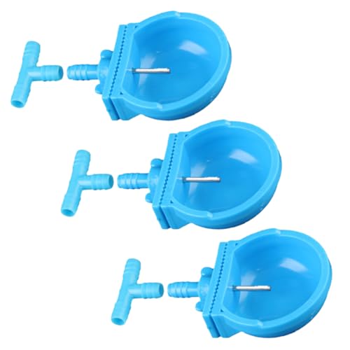 COLLBATH 3st Kaninchentrinknapf Küken Wassernapf Für Hunde Nr Container Tiere Käfig Hund Wasserflasche Vieh Futterspender Für Wachteln Taube Trog Wassertank Coop Luft Plastik Blue von COLLBATH