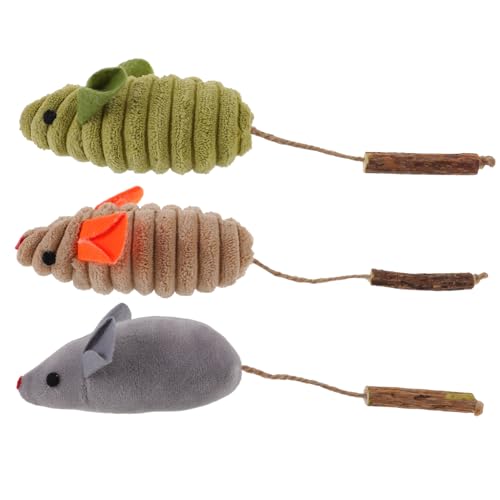COLLBATH 3stücke Katzenspielzeug Mit Maus Und Katzenminze Kauspielzeug Für Katzen Mäusespielzeug Mit Katzenminze Für Indoor Katzen Kleines Katzenspielzeug Zum Jagen Und Beißen von COLLBATH