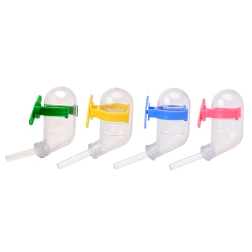COLLBATH 4 Stück Hamster-wasserspender Futternapf Für Haustiere Gemischte Stile Hamster-tränke 60 Ml Auslaufsicher Leise Vakuum Zufällige Farbe von COLLBATH