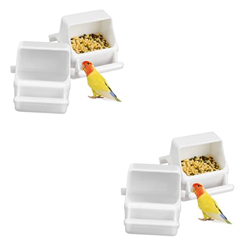 COLLBATH 4 Stück Essensbox Käfig-Hängeschale Vogelkäfigspender Vogelnäpfe für Käfig Vögel Essen Taubenfutterautomat Vogelfütterer Vogelkäfig-Zubehör Futterspender für Papageien Plastik COLLBATH 4 Stück Essensbox Käfig-Hängeschale Vogelkäfigspender Vogelnäpfe für Käfig Vögel Essen Taubenfutterautomat Vogelfütterer Vogelkäfig-Zubehör Futterspender für Papageien Plastik von COLLBATH