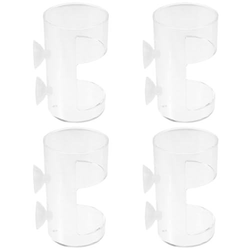 COLLBATH 4 Stücke Aquarium Zubehör Fisch Feeder Schwimmende Fütterung Tasse Fisch Fütterung Für Süßwasser/Tanks von COLLBATH