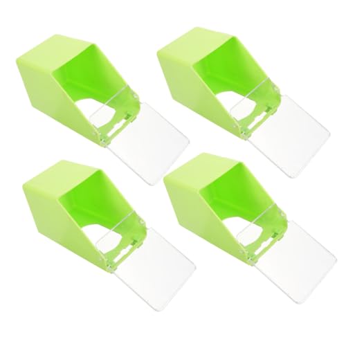 COLLBATH 4 Stück Hängender Kastentrog Fütterung Futterspender Kein Durcheinander-vogelhäuschen Für Den Käfig Papagei Mit Käfig Zum Aufhängen Taubenzufuhr Abs Light Green von COLLBATH