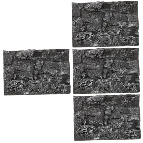 COLLBATH 4 Stücke 3D Reptil Tank Hintergrund Aquarium Decor Frischen Look Kompatibel Dekorationen von COLLBATH