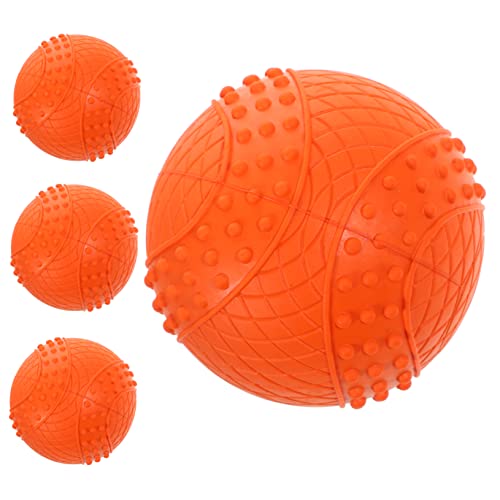 COLLBATH 4 Stück Kauspielzeug Für Hunde Quietschbälle Leuchtend Bunte Hundebälle Für Apportierspiele Zahnen Und Linderung Von Langeweile COLLBATH 4 Stück Kauspielzeug Für Hunde Quietschbälle Leuchtend Bunte Hundebälle Für Apportierspiele Zahnen Und Linderung Von Langeweile von COLLBATH