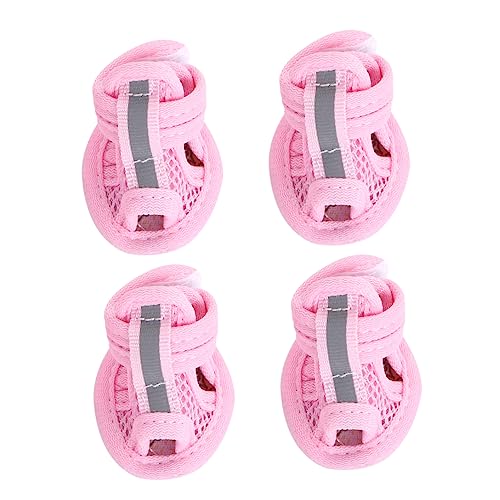 COLLBATH 4 Stück Atmungsaktive Hundestiefel Sommer Netzsandalen rutschfeste Haustierschuhe Größe 4 COLLBATH 4 Stück Atmungsaktive Hundestiefel Sommer Netzsandalen rutschfeste Haustierschuhe Größe 4 von COLLBATH