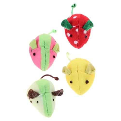 COLLBATH 4stücke Teiliges Cartoon-mäuse-Spielzeug Plüsch Für Katzen Katzenminze Spielzeuge Für Kätzchen Interaktive Beschäftigung Und Spielspaß Mit Fruchtigem Design Erdbeere COLLBATH 4stücke Teiliges Cartoon-mäuse-Spielzeug Plüsch Für Katzen Katzenminze Spielzeuge Für Kätzchen Interaktive Beschäftigung Und Spielspaß Mit Fruchtigem Design Erdbeere von COLLBATH