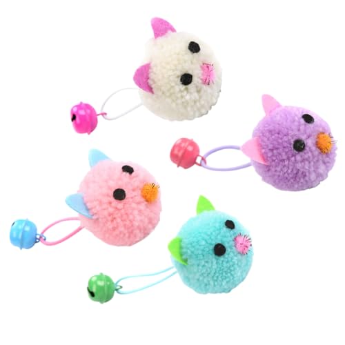 COLLBATH Katzenspielzeug 4 Stück Katzenglocken-kauspielzeug Plüschmaus-Form Interaktives Katzenspielzeug Heimtierbedarf Für Den Glücklichen Tag Der Katze COLLBATH Katzenspielzeug 4 Stück Katzenglocken-kauspielzeug Plüschmaus-Form Interaktives Katzenspielzeug Heimtierbedarf Für Den Glücklichen Tag Der Katze von COLLBATH