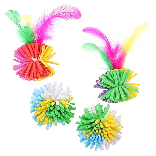 COLLBATH Katzenminze Bälle Spielzeug Für Katzen Bunte Katzenbälle Katzenspielzeug Mit Feder Jagen Darauf Herumspringen COLLBATH Katzenminze Bälle Spielzeug Für Katzen Bunte Katzenbälle Katzenspielzeug Mit Feder Jagen Darauf Herumspringen von COLLBATH