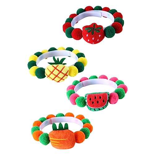 COLLBATH Hübsches Katzenhalsband 4-TLG. Set Aus Baumwolle Welpenhalsband Fruchtbälle Verstellbar Hautfreundlich Und Farbecht COLLBATH Hübsches Katzenhalsband 4-TLG. Set Aus Baumwolle Welpenhalsband Fruchtbälle Verstellbar Hautfreundlich Und Farbecht von COLLBATH