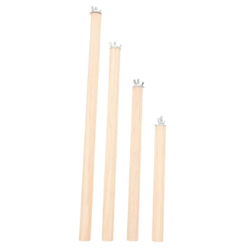 COLLBATH Papagei Vogelkäfig Sitzstange Stick Set 4 stücke Holz Vogel Sticks für Käfige Sicher Bequem von COLLBATH
