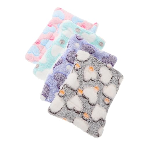 COLLBATH 4 Stück Schlafunterlage für Hamster kleine Fleecedecke Meerschweinchen Wurf Hasenkäfige Stall Hamster einstreu pet Heating pad Haustier Kaninchennest meerschweinchen Bett Sherpa COLLBATH 4 Stück Schlafunterlage für Hamster kleine Fleecedecke Meerschweinchen Wurf Hasenkäfige Stall Hamster einstreu pet Heating pad Haustier Kaninchennest meerschweinchen Bett Sherpa von COLLBATH