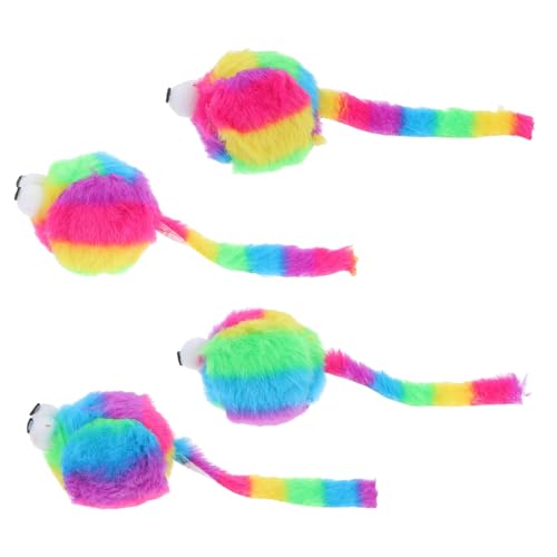 COLLBATH 4 Stück Süßes Katzenspielzeug In Form Einer Plüschmaus Realistische Flauschmäuse Für Katzen Und Kätzchen Trainingsspielzeug Bunte Mäuse Ausgestopftes Katzenspielzeug COLLBATH 4 Stück Süßes Katzenspielzeug In Form Einer Plüschmaus Realistische Flauschmäuse Für Katzen Und Kätzchen Trainingsspielzeug Bunte Mäuse Ausgestopftes Katzenspielzeug von COLLBATH