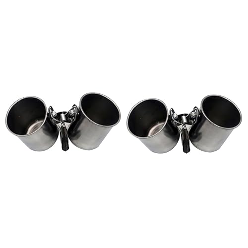 COLLBATH 4 Stück Vögel Tasse Vogelstall Tasse Essenstabletts Vögel Wasserbecher Wassernäpfe Für Vogelfutter Futterspender Für Papageienkäfige Clip Auf Vogelhäuschen Käfig-hängeschale Silver COLLBATH 4 Stück Vögel Tasse Vogelstall Tasse Essenstabletts Vögel Wasserbecher Wassernäpfe Für Vogelfutter Futterspender Für Papageienkäfige Clip Auf Vogelhäuschen Käfig-hängeschale Silver von COLLBATH