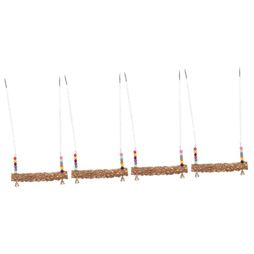 COLLBATH 2sets Papagei Huhn Schaukel Spielzeug Holz Barsch Stehen Küken Holz Spielen Ausrüstung 2 Stücke * 2 von COLLBATH