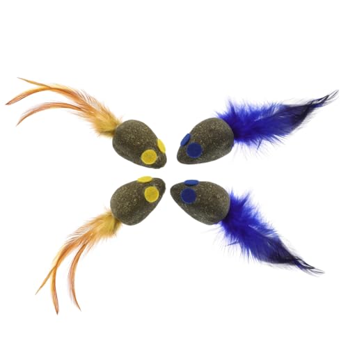COLLBATH 4 Stück lustiges Katzenspielzeug für Katzen interaktives katzenspielzeug Katzenkratzspielzeug Katzen stofftier cat Toy Spielzeugmaus Katzenspielzeug Katzenminze von COLLBATH