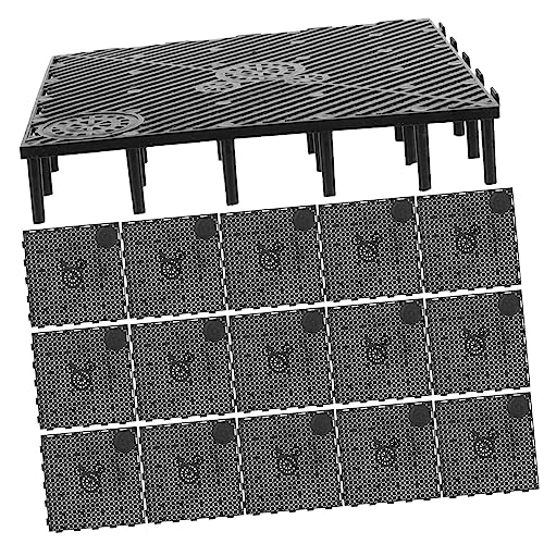 COLLBATH 2 Sätze Aquarium-filterplatte Fischbehälter-Boden PVC-spleißtyp Schwarz Für Drachenfische Seefische 20 Stück * 2 von COLLBATH