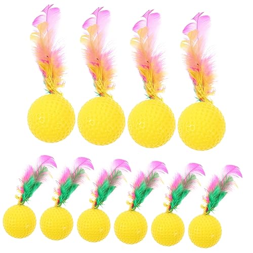 COLLBATH Ball Spielzeug Katze Feder 48 STK Badminton Katzen Cat Toys Für Katzenspielzeug Com Play Für Wohnungskatzen Katzenspielzeug Mit Interaktives Katzenspielzeug Katzen Necken Sky-Blue von COLLBATH