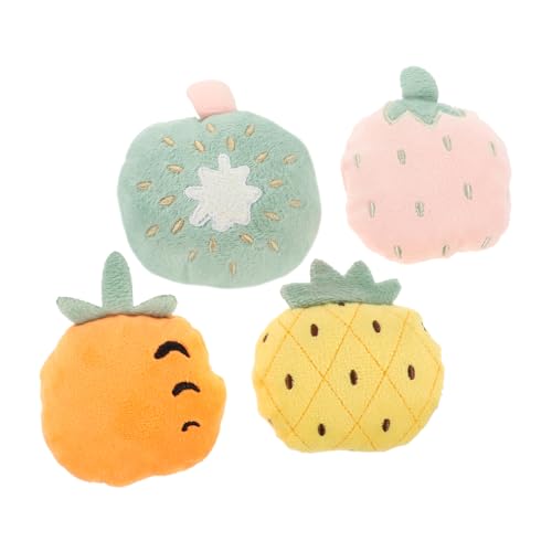 COLLBATH 4Stücke Teiliges Interaktives Katzenspielzeug Aus Plüsch Cartoon Früchte Kiwi Ananas Kauen Für Katzen Und Kätzchen Schützend Für Möbel von COLLBATH