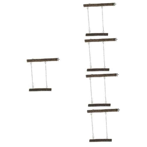 COLLBATH 5 Sets Papagei Schaukel Spielzeug Holz Vogel Sitzstange Vogel Zug Stand Sittich Käfig Zubehör Vogel Schaukel Für Käfig von COLLBATH