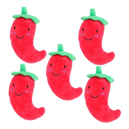 COLLBATH 5 Stück Teiliges Plüschspielzeug für Hunde Chili Pfeffer Form Interaktive Geräuschspielzeuge für Haustiere für Kau und Teething Training Drinnen und Draußen COLLBATH 5 Stück Teiliges Plüschspielzeug für Hunde Chili Pfeffer Form Interaktive Geräuschspielzeuge für Haustiere für Kau und Teething Training Drinnen und Draußen von COLLBATH