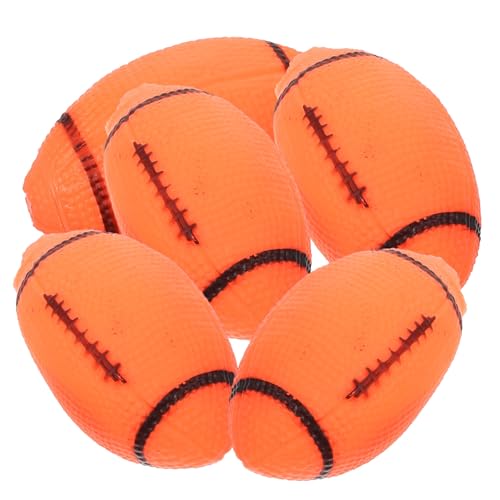 COLLBATH 5 Stück Teiliges Rugby Hundespielzeug mit Quietscher Interaktives Kauspielzeug für Welpen und Große Hunde Fördert Training und Zahnpflege Langlebig und Spaßig von COLLBATH