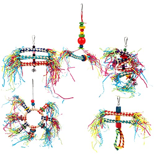 COLLBATH Papageien-beißspielzeug 5-TLG. Vogel-kauspielzeug Vogelkäfig-Spielzeug Papagei-interaktives Spielzeug Sicheres Material Vogel-futtersuchspielzeug Indoor-vogelspielzeug COLLBATH Papageien-beißspielzeug 5-TLG. Vogel-kauspielzeug Vogelkäfig-Spielzeug Papagei-interaktives Spielzeug Sicheres Material Vogel-futtersuchspielzeug Indoor-vogelspielzeug von COLLBATH
