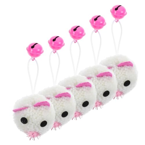COLLBATH 5er Satz Plüschmäuse Spielzeug Für Katzen Mausform Interaktives Katzenspielzeug Mit Glöckchen Zum Angeln Und Beschäftigen COLLBATH 5er Satz Plüschmäuse Spielzeug Für Katzen Mausform Interaktives Katzenspielzeug Mit Glöckchen Zum Angeln Und Beschäftigen von COLLBATH
