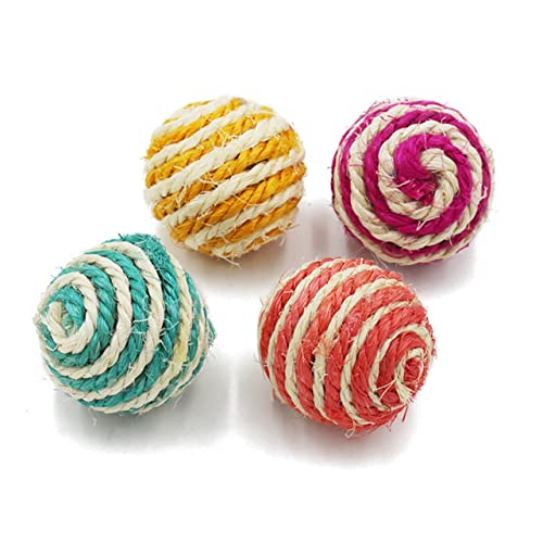 COLLBATH Katzenspielzeug- 5er-Pack Sisal-Haustierspielzeug Katzenspielzeug-Bälle Kätzchen-Teaser stabiles Seil für Katzen zufällige Farbe COLLBATH Katzenspielzeug- 5er-Pack Sisal-Haustierspielzeug Katzenspielzeug-Bälle Kätzchen-Teaser stabiles Seil für Katzen zufällige Farbe von COLLBATH