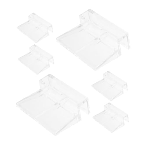 COLLBATH 6 STK Halterung Für Aquarienabdeckung Klammeraquarium Unsichtbare Türscharniere Faltbare Schläuche Anhängerschläuche Stützrahmen Aquarium Deckelschnalle Aquarium Acryl Transparent von COLLBATH